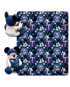 The Northwest Company Twins -Disney 40x50 Fleece Throw w/ 14" Plush Mickey Hugger