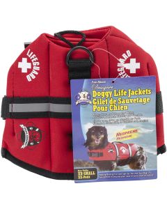 Fido Pet Products Paws Aboard Neoprene Doggy Life Jacket XXS-Red