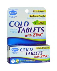 Hyland's Cold Tablets With Zinc - 50 Quick Disolving Tabl