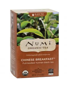 Numi Tea Numi Chinese Breakfast Yunnan Black Tea - 18 Tea Bags - Case of 6