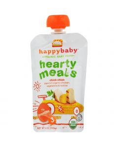 Happy Baby Organic Baby Food Stage 3 Chick Chick - 4 oz - Case of 16