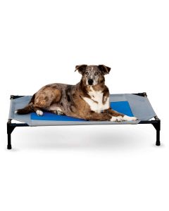 K&H Pet Products Coolin' Pet Cot Cover Large Gray / Blue 30" x 42" x 0.25"