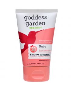 Goddess Garden Organic Sunscreen - Baby Natural SPF 30 Lotion - 3.4 oz