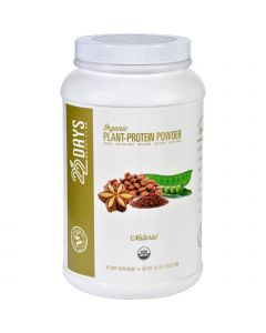 22 Days Nutrition Plant Protein Powder - Organic - Natural - 25.4 oz