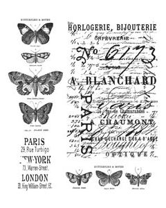 Stampers Anonymous Tim Holtz Cling Stamps 7"X8.5"-Papillon