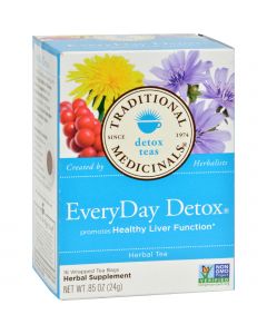 Traditional Medicinals EveryDay Detox Herbal Tea - Case of 6 - 16 Bags