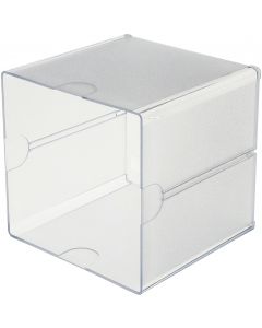 DEFLECTO Stackable Open Cube Storage Organizer-6"X6"X6" Clear