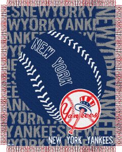 The Northwest Company Yankees  48x60 Triple Woven Jacquard Throw - Double Play Series