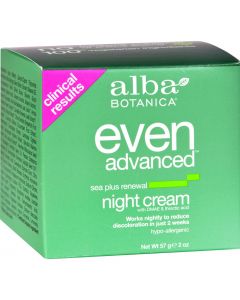 Alba Botanica Natural Even Advanced Sea Plus Renewal Night Cream - 2 oz