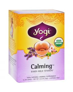 Yogi Organic Calming Herbal Tea - 16 Tea Bags - Case of 6