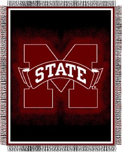 The Northwest Company Mississippi State "Focus" 48"x60" Triple Woven Jacquard Throw (College) - Mississippi State "Focus" 48"x60" Triple Woven Jacquard Throw (College)