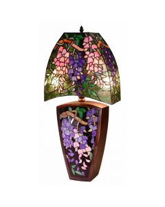 Warehouse of Tiffany Tiffany-style Oval Floral Table Lamp