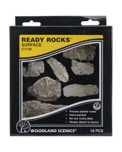 Woodland Scenics Ready Rocks-Surface 18/Pkg