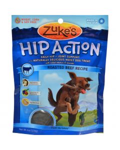 Zuke's Hip Action Dog Treats - Beef Formula - Case of 12 - 6 oz