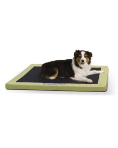 Comfy n' Dry Indoor-Outdoor Pet Bed - K&H Pet Products Vintage Classic Pet Bed Genuine Logo Small Brown / Blue 28" x 38" x 4"