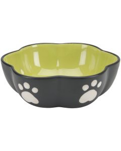 Ethical Pets Two Tone Color Design 7" Stoneware Dish-Green