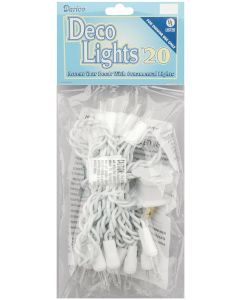 Darice Deco Lights 20 Count 8'-Clear Bulbs W/White Wire