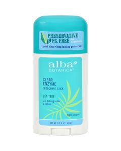 Alba Botanica Deodorant Stick Clear Enzyme Tea Tree - 2 oz