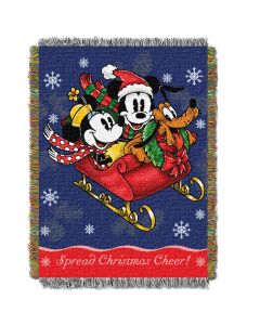 The Northwest Company Mickey's Sleigh Ride 051 Entertainment 48x60 Tapestry Throw