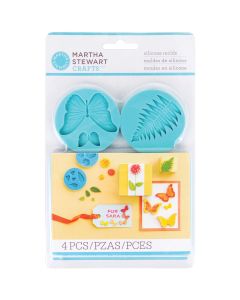 Martha Stewart Crafter's Clay Silicone Molds 4/Pkg-Garden