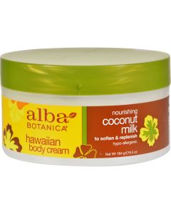 Alba Botanica Hawaiian Body Cream Coconut Milk - 6.5 oz