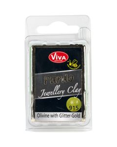 Viva Decor PARDO Jewelry Clay 56g-Olivine W/Gold Glitter
