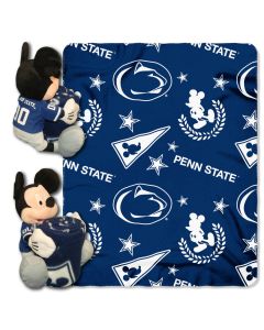 The Northwest Company Penn State College-Disney 40x50 Fleece Throw w/ 14" Plush Mickey Hugger