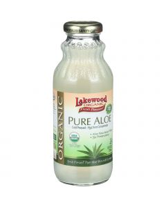 Lakewood Organic Aloe Juice - Pure - Fresh Pressed - Inner Fillet - with Lemon - 12.5 oz