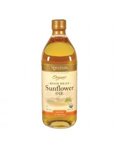 Spectrum Naturals High Heat Refined Organic Sunflower Oil - Case of 12 - 32 Fl oz.