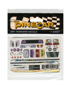 Woodland Scenics Pine Car Derby Dry Transfer Decal 3"X2.5" Sheet-Racer Accessories