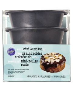 Wilton Mini Cake Pans 4/Pkg-Round 4"