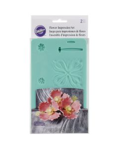 Wilton Flower Impression Molds 6.5"X4.5" 2/Pkg-