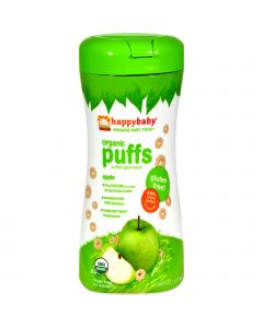 Happy Baby Organic Puffs Apple - 2.1 oz - Case of 6