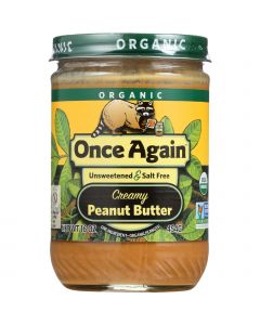 Once Again Peanut Butter - Organic - Creamy - No Salt - 16 oz - case of 12