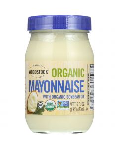 Woodstock Mayonnaise - Organic - with Organic Soybean Oil - Jar - 16 oz - case of 12