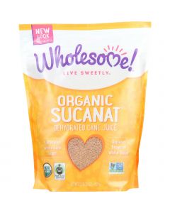 Wholesome Sweeteners Dehydrated Cane Juice - Organic - Sucanat - 2 lbs - case of 12
