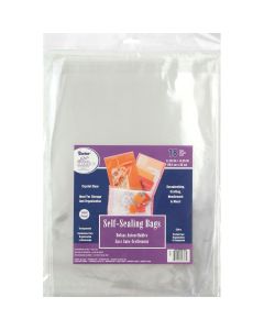 Darice Self-Sealing Bags 18/Pkg-11.25"X14.25" Clear