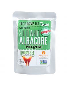 Natural Sea Solid White Albacore Tuna - No Salt - Case of 12 - 3 oz.