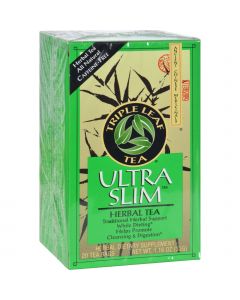 Triple Leaf Tea Ultra Slim Tea Decaffeinated - 20 Tea Bags - Case of 6