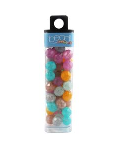 Mode International Square Tube Glass Beads 2oz-Snake Color Mix