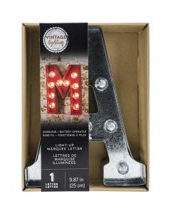 Darice Silver Metal Marquee Letter 9.875"-A
