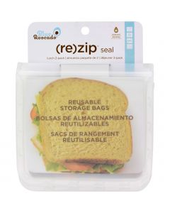 Blue Avocado (Re) Zip Seal Lunch Bag - Translucent - Blue Avocado (Re) Zip Seal Lunch Bag - Translucent