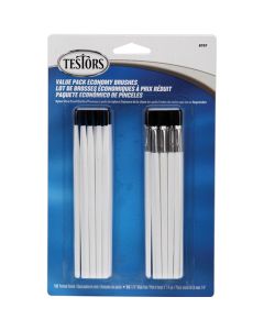 Testors Economy Brushes 20/Pkg-10 Round & 10 Flat