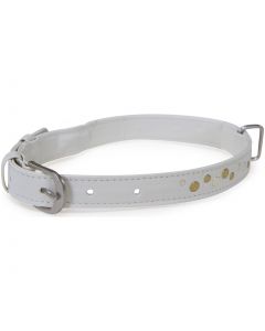 Worldwise Loved Ones Studded Dog Collar W/Tag Silencer - Small-Natural