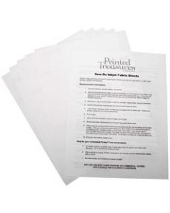 Dritz Printed Treasures Sew-On Ink Jet Fabric Sheets 8.5"X11" 5/Pk-White
