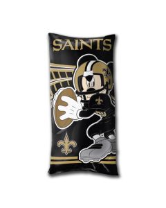 The Northwest Company Saints 18"x36" Mickey Juvenile Folded Body Pillow (NFL) - Saints 18"x36" Mickey Juvenile Folded Body Pillow (NFL)