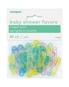 Unique Industries Party Favors 40/Pkg-Assorted Safety Pins
