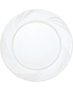 Unique Industries Plastic Dinner Plates 9" 8/Pkg-Clear Etched