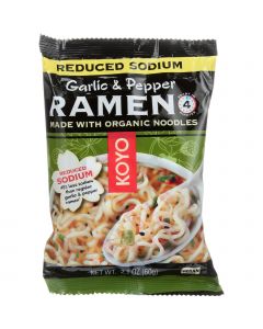 Koyo Ramen - Organic - Garlic Pepper - Reduced Sodium - 2.1 oz - case of 12