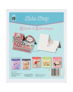 Hot Off The Press Die-Cut Cards W/Envelopes 5/Pkg-Side Step